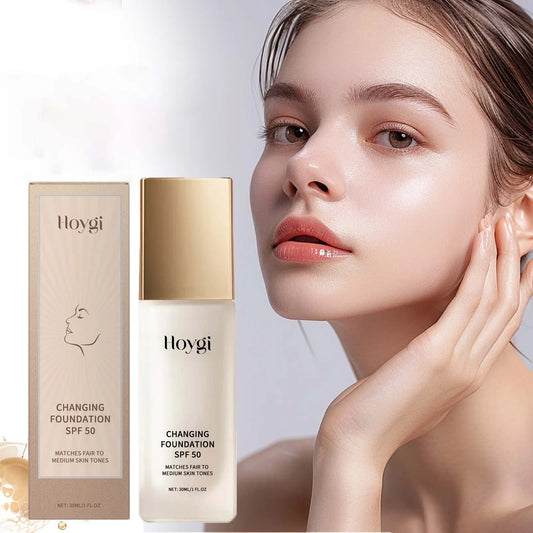 Protective Liquid Concealer Foundation Lightweight Matte Concealer Spf50 Oil Control Natural Coverage Soothing for Oily/Dry Skin